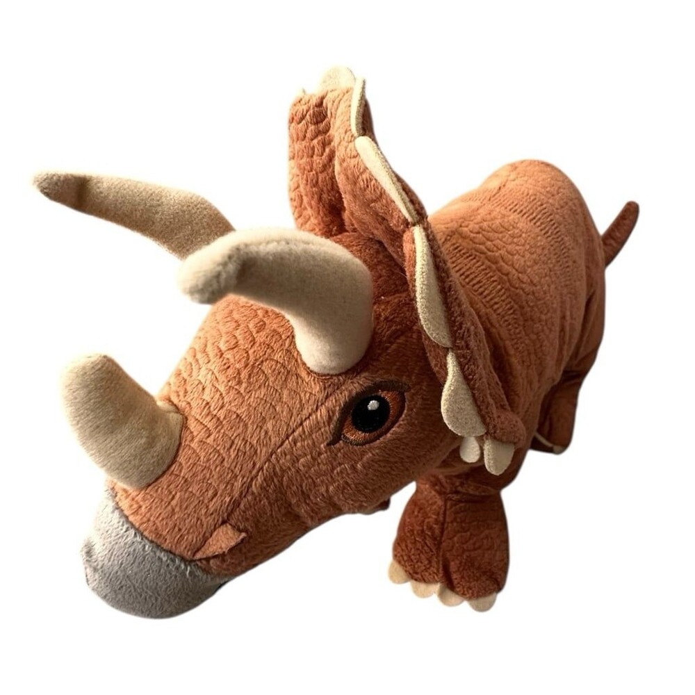 IKEA JATTELIK Triceratops Dinosaur Brown Plush Soft  Stuffed Animal